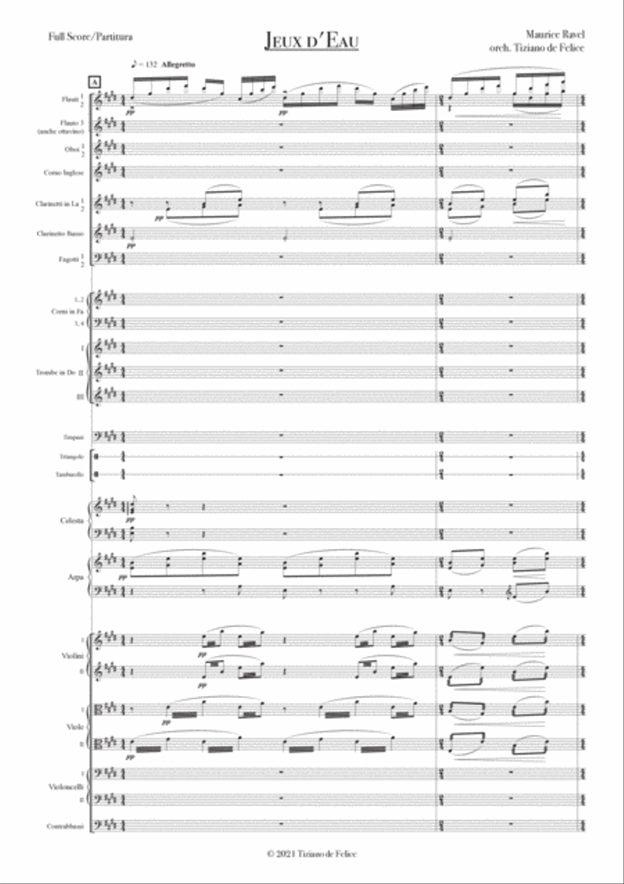 Jeux d'eau for Orchestra - Maurice Ravel Full Orchestra scores gallery preview page 3