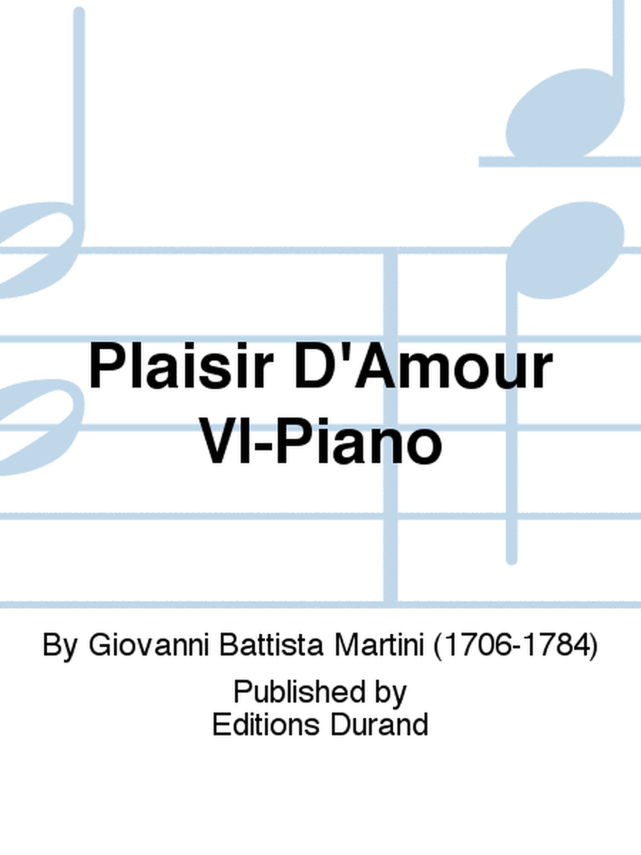 Plaisir D'Amour Vl-Piano