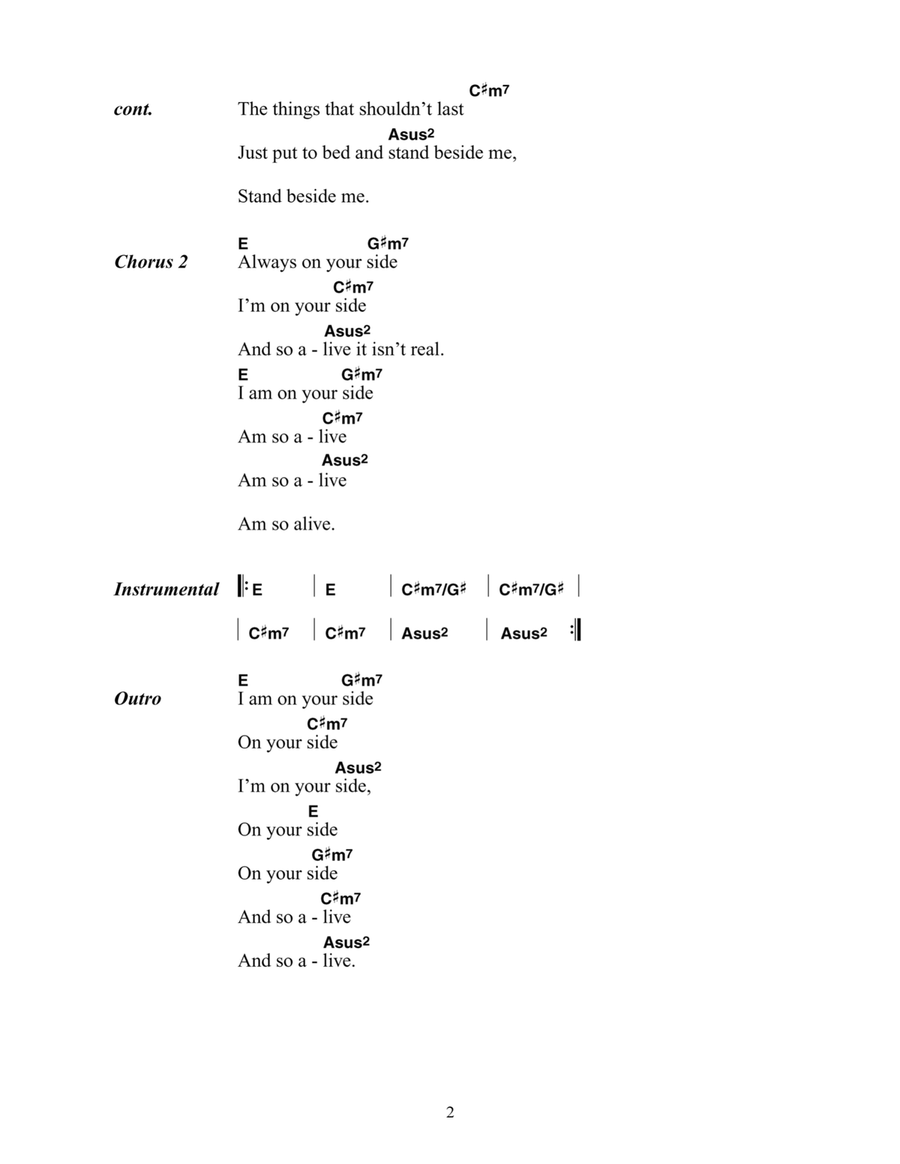 So Alive Easy Guitar scores gallery preview page 2