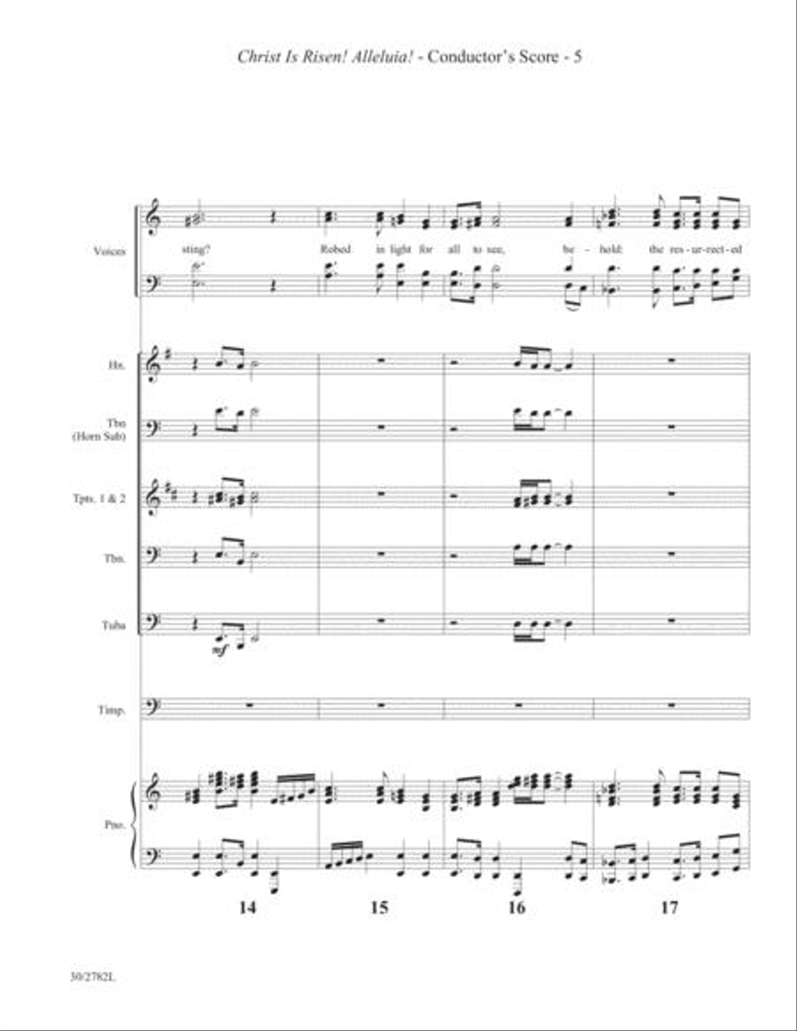 Christ Is Risen! Alleluia! - Brass and Timpani Score and Parts Choir scores gallery preview page 5