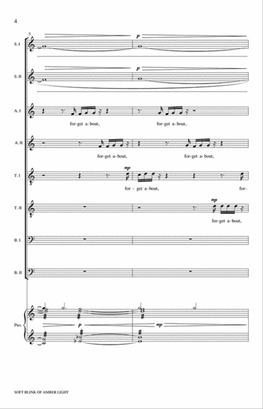 soft blink of amber light 4-Part scores gallery preview page 3