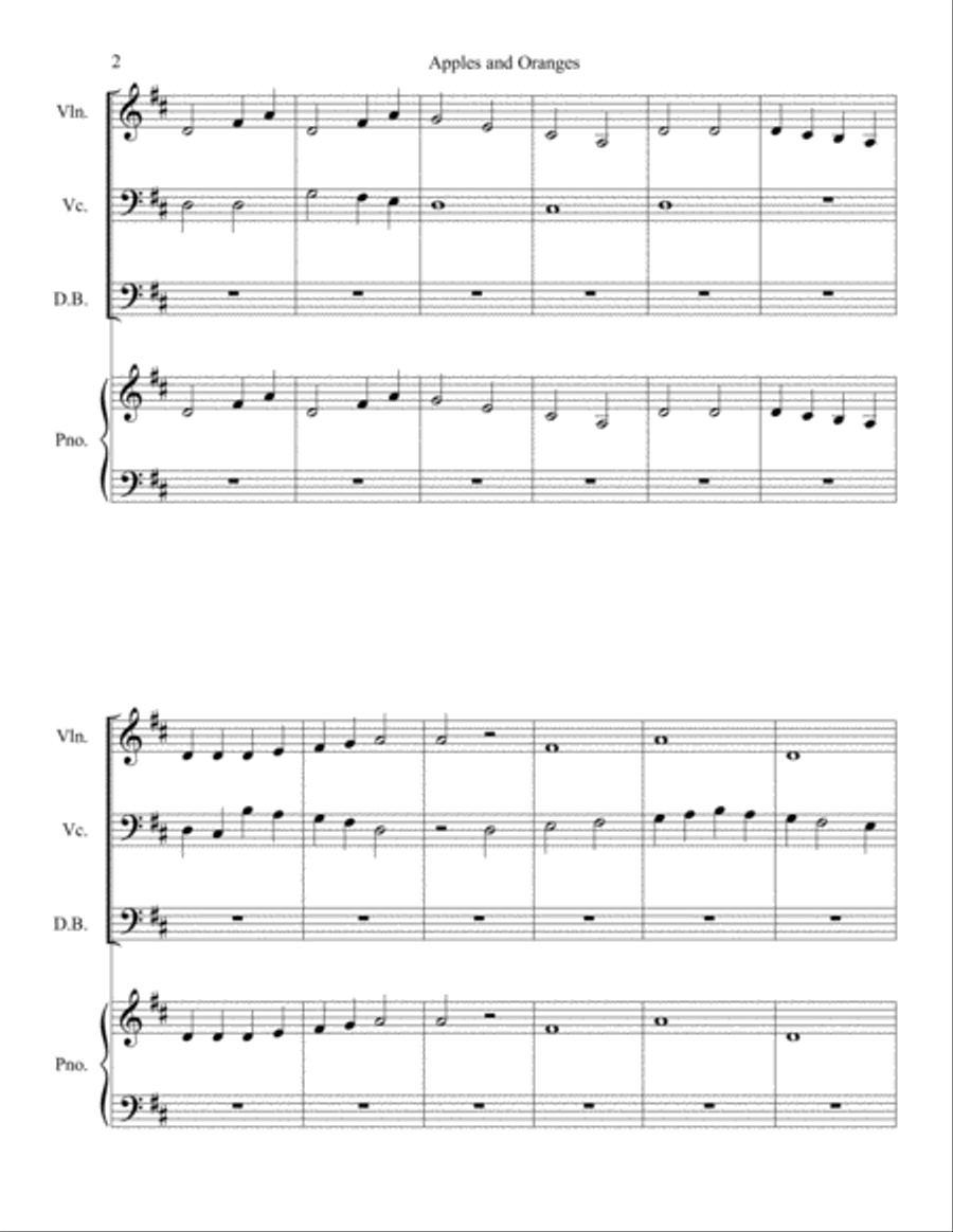Apples and Oranges String Orchestra scores gallery preview page 2