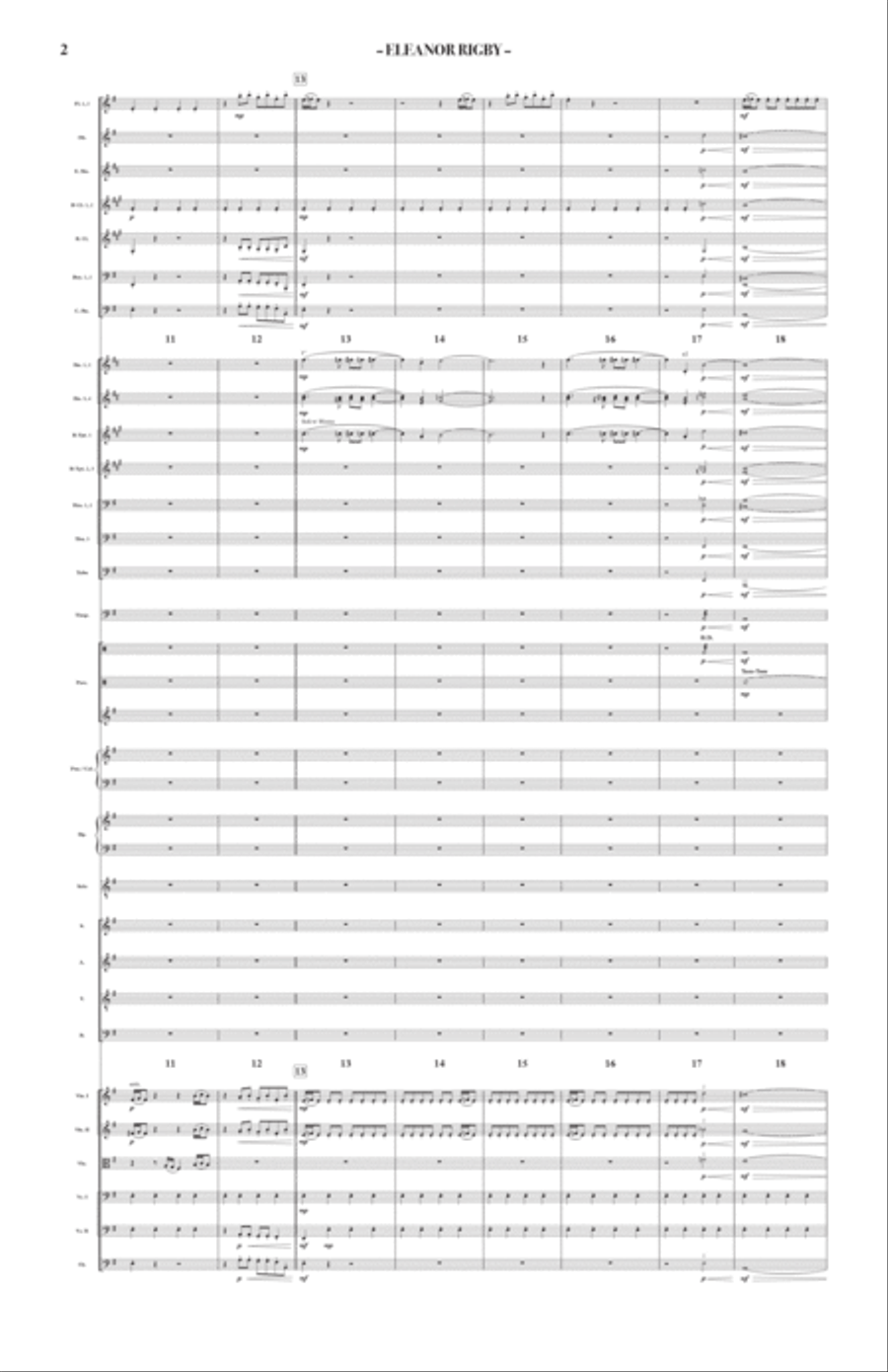 Eleanor Rigby - Score Only Full Orchestra scores gallery preview page 2