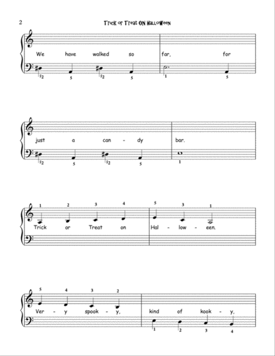Best Halloween Collection COMPLETE for First, Second (and 3rd) Year Piano Piano Method scores gallery preview page 3