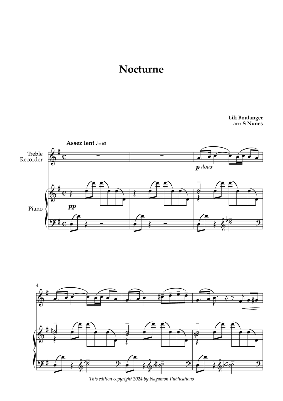 Nocturne Nocturne Alto Recorder scores gallery preview page 2