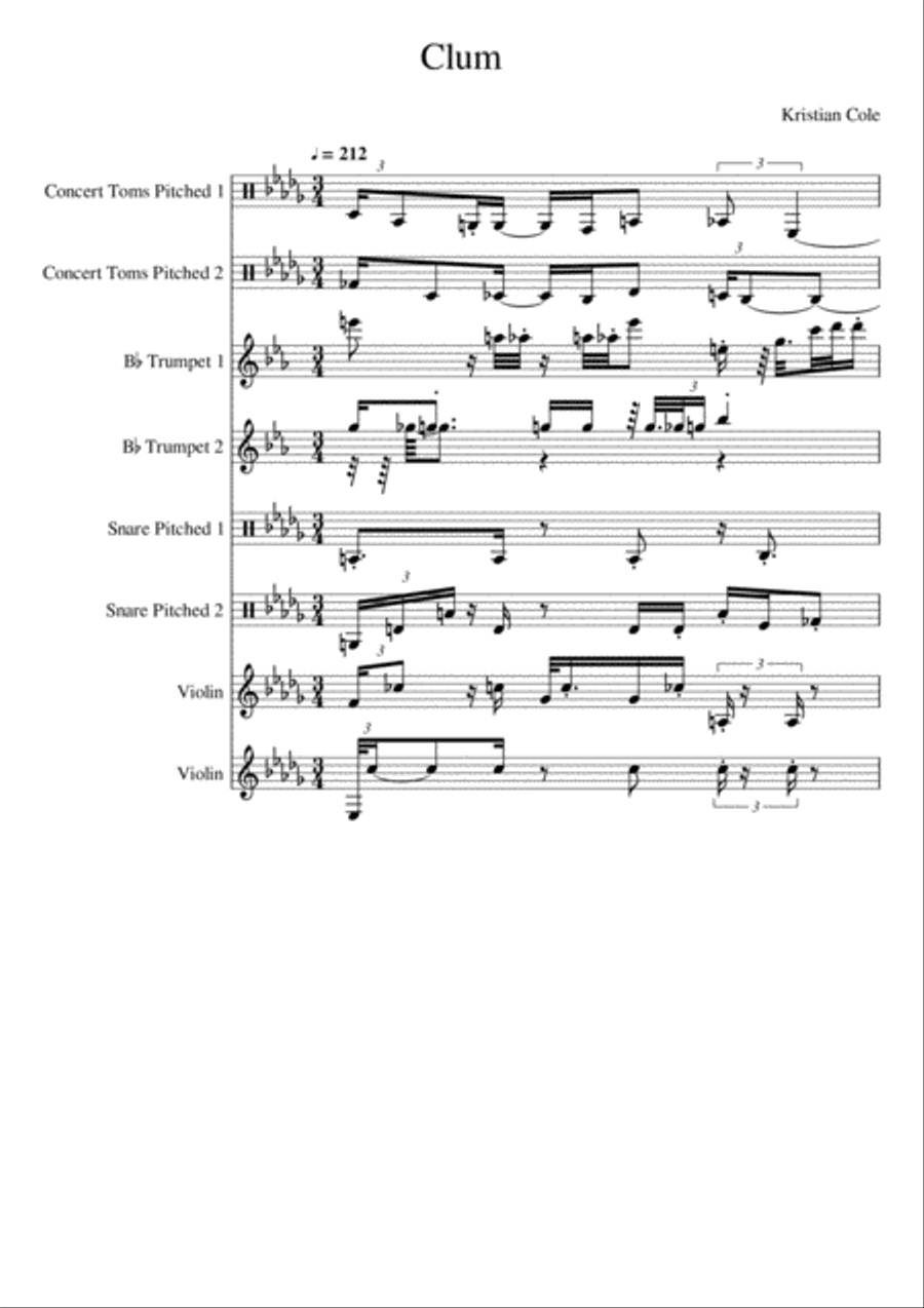 Clum Clum Small Ensemble scores gallery preview page 1