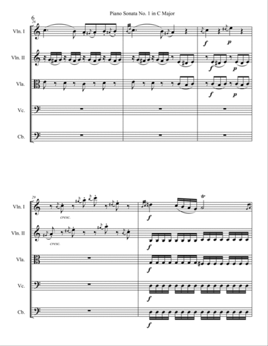 Piano Sonata No. 1 Piano Sonata No. 1 String Orchestra scores gallery preview page 6