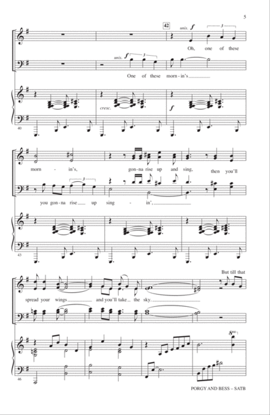 Porgy And Bess (Medley) 4-Part scores gallery preview page 4