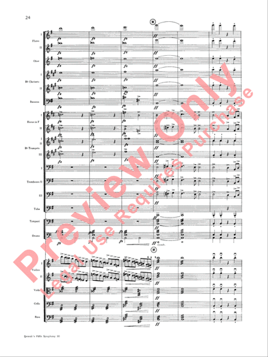 Dvorák's Fifth Symphony (New World, Fourth Movement) Full Orchestra scores gallery preview page 25