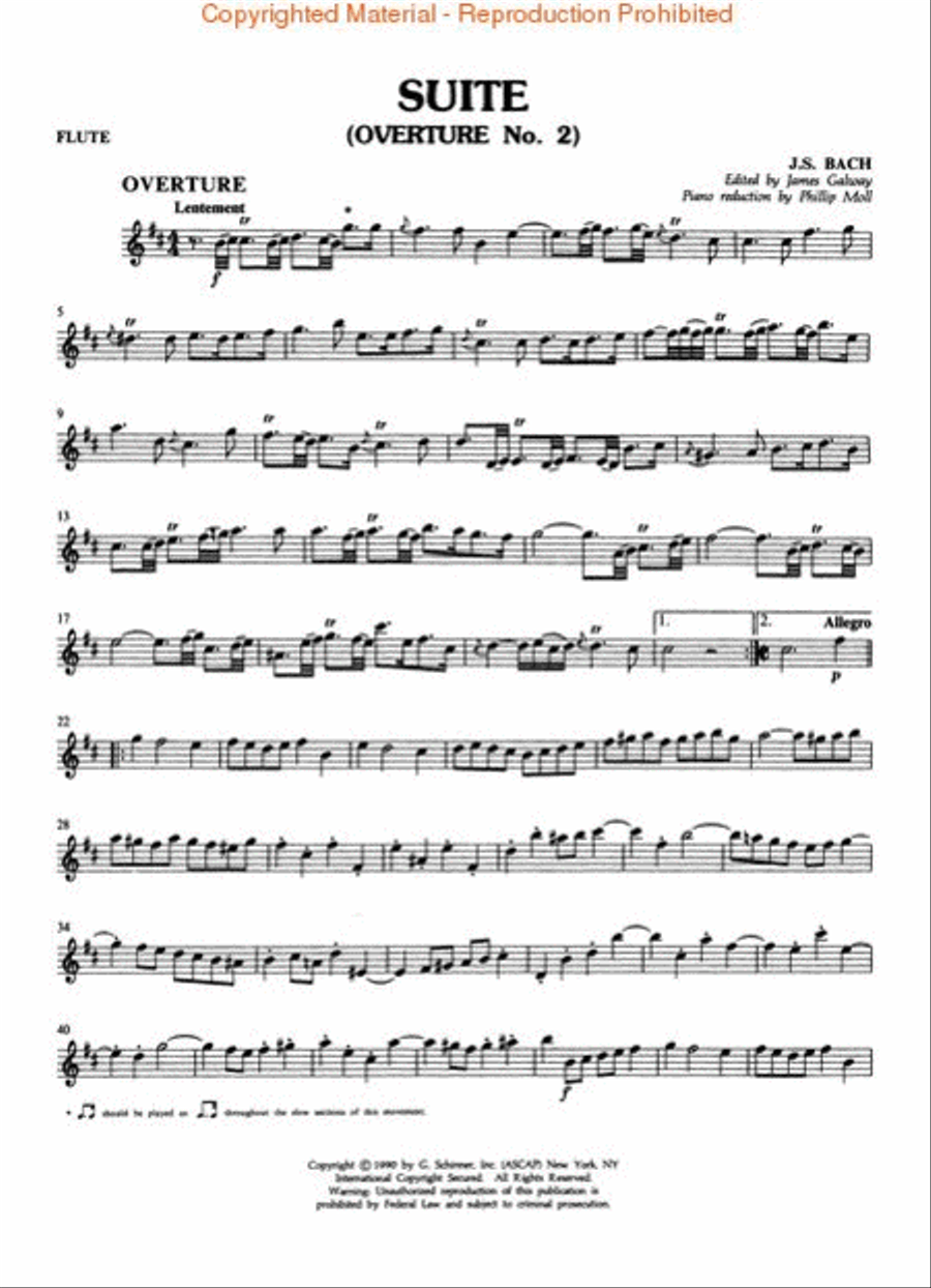 Suite in B Minor Flute Solo scores gallery preview page 3