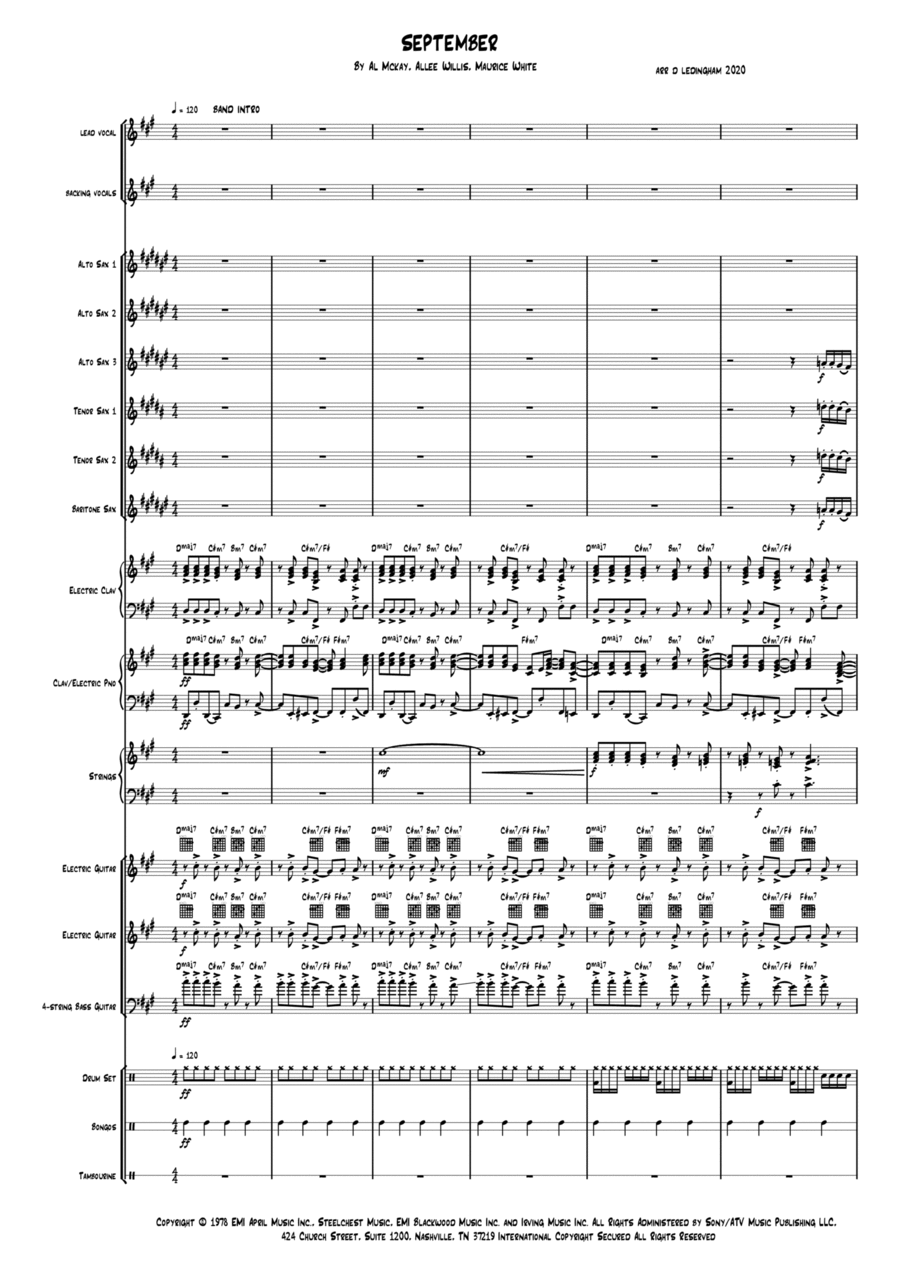 September Jazz Ensemble scores gallery preview page 1