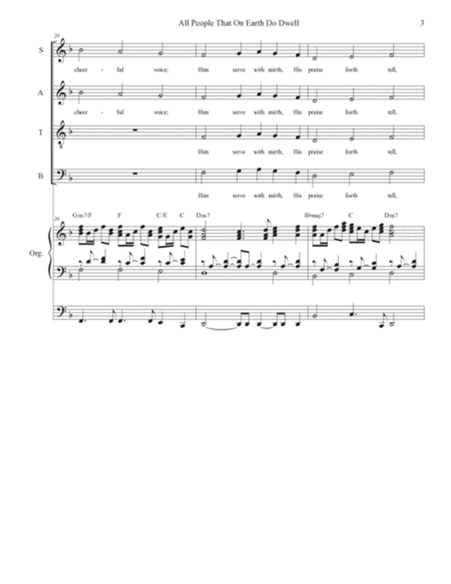 All People That On Earth Do Dwell (SATB) (Choir/Vocal score) image number null