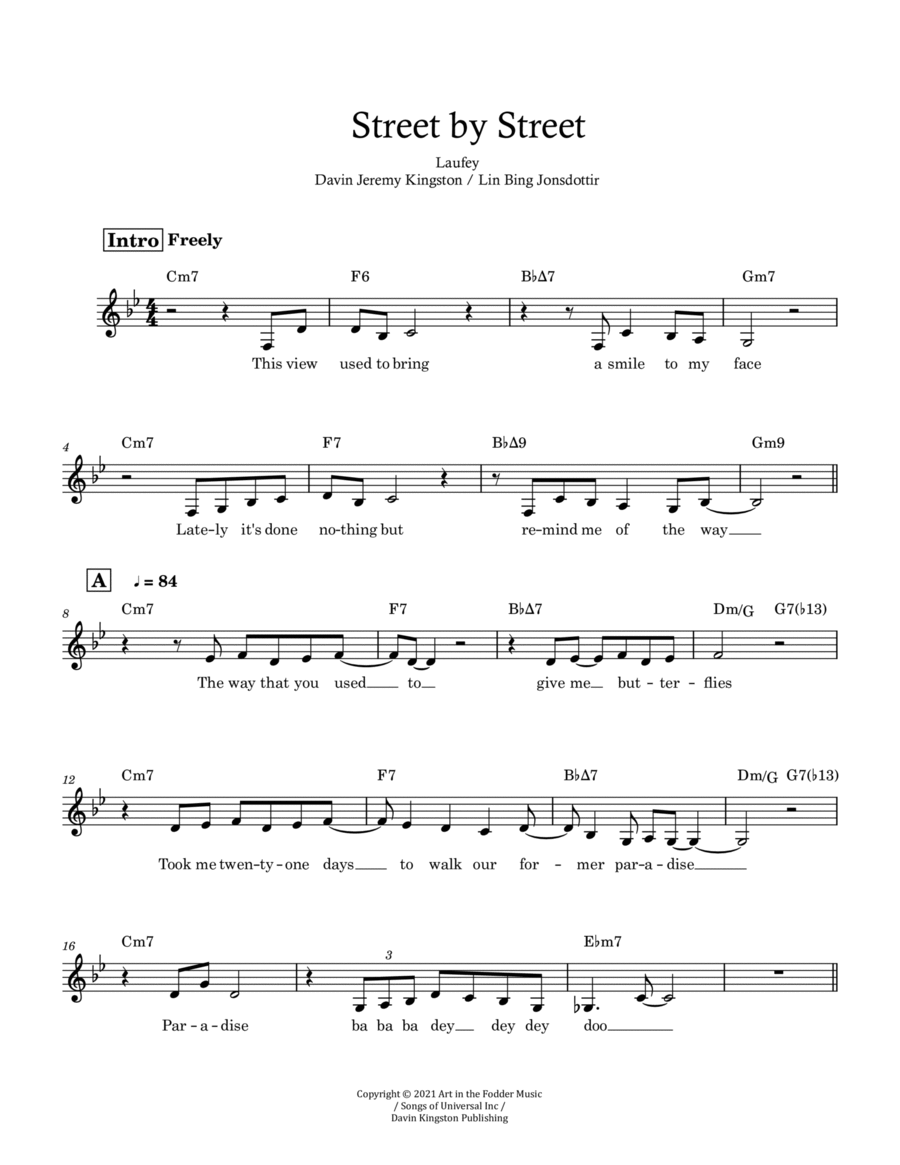 Street By Street Street By Street Piano scores gallery preview page 1