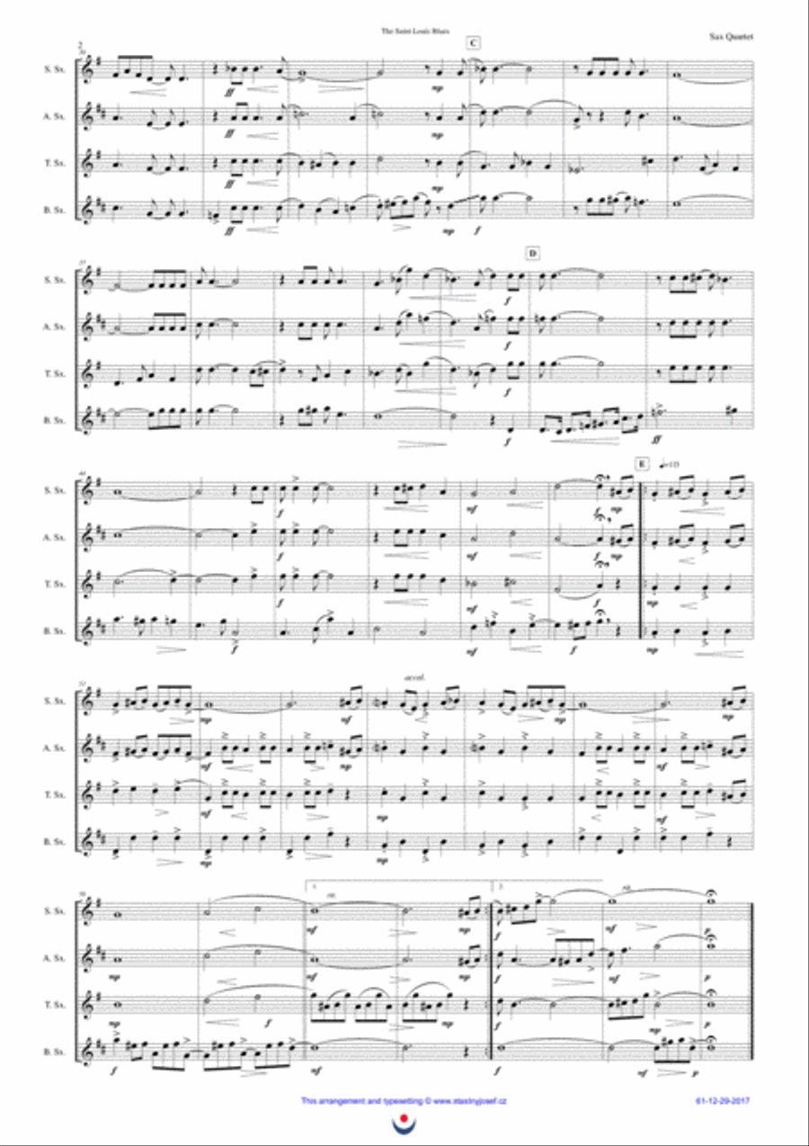 The Saint Louis Blues Woodwind Quartet scores gallery preview page 2