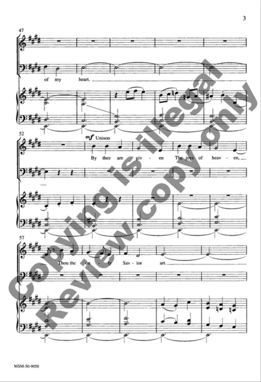 In Thee Is Gladness 4-Part scores gallery preview page 4