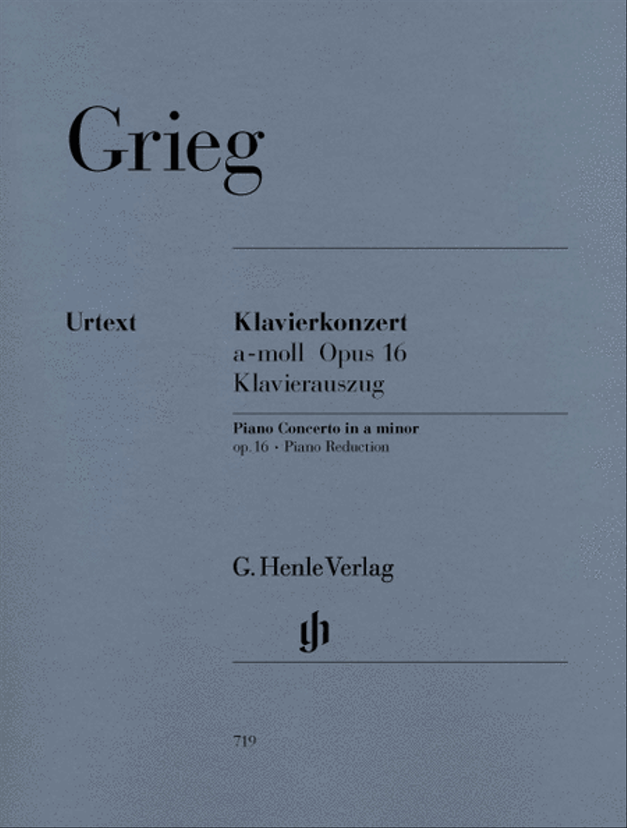 Piano Concerto A minor Op. 16 by Edvard Grieg Piano Solo - Sheet Music