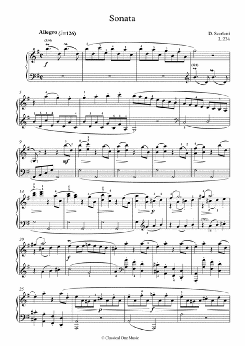 Scarlatti-Sonata in G-Major L.234 K.390(piano) image number null