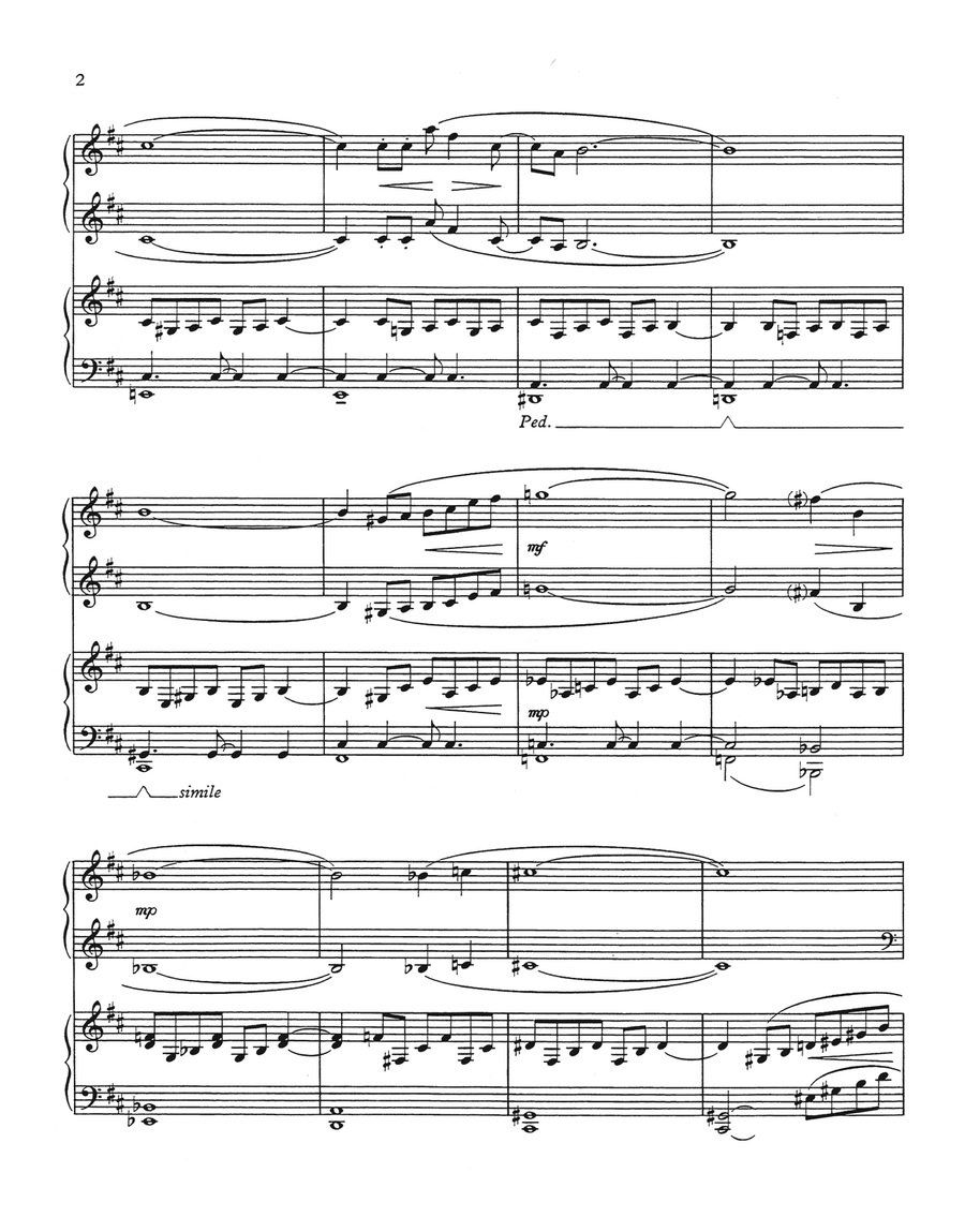 Four Piece Suite (for 2 pianos) Piano Duet scores gallery preview page 2