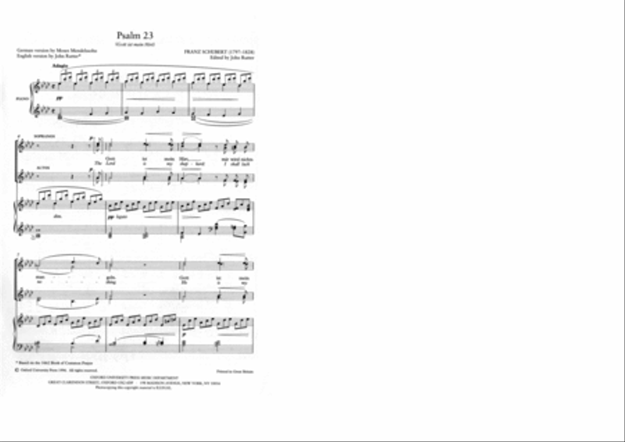 Psalm 23 (The Lord is my Shepherd) SSAA scores gallery preview page 2