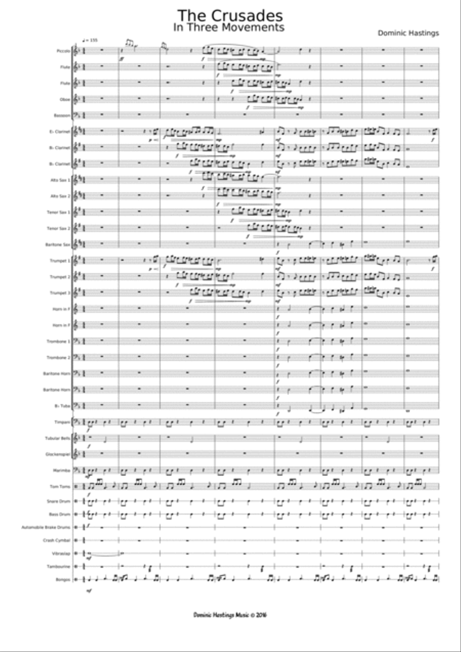 The Crusades in Three Movements Concert Band scores gallery preview page 1
