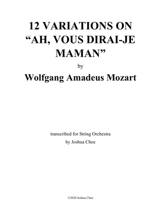 Book cover for 12 Variations on "Ah, vous dirai-je maman"