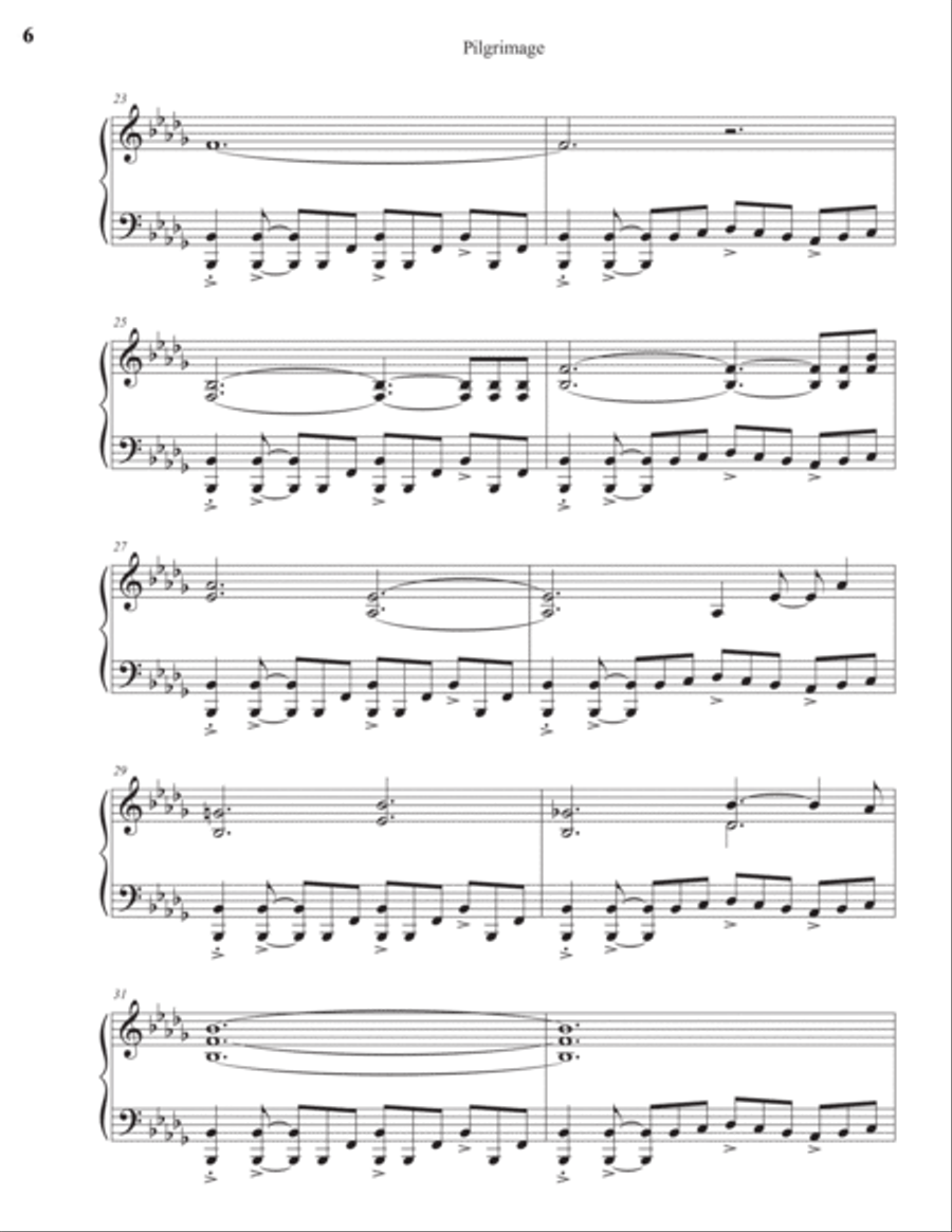 Pilgrimage Piano Solo scores gallery preview page 6