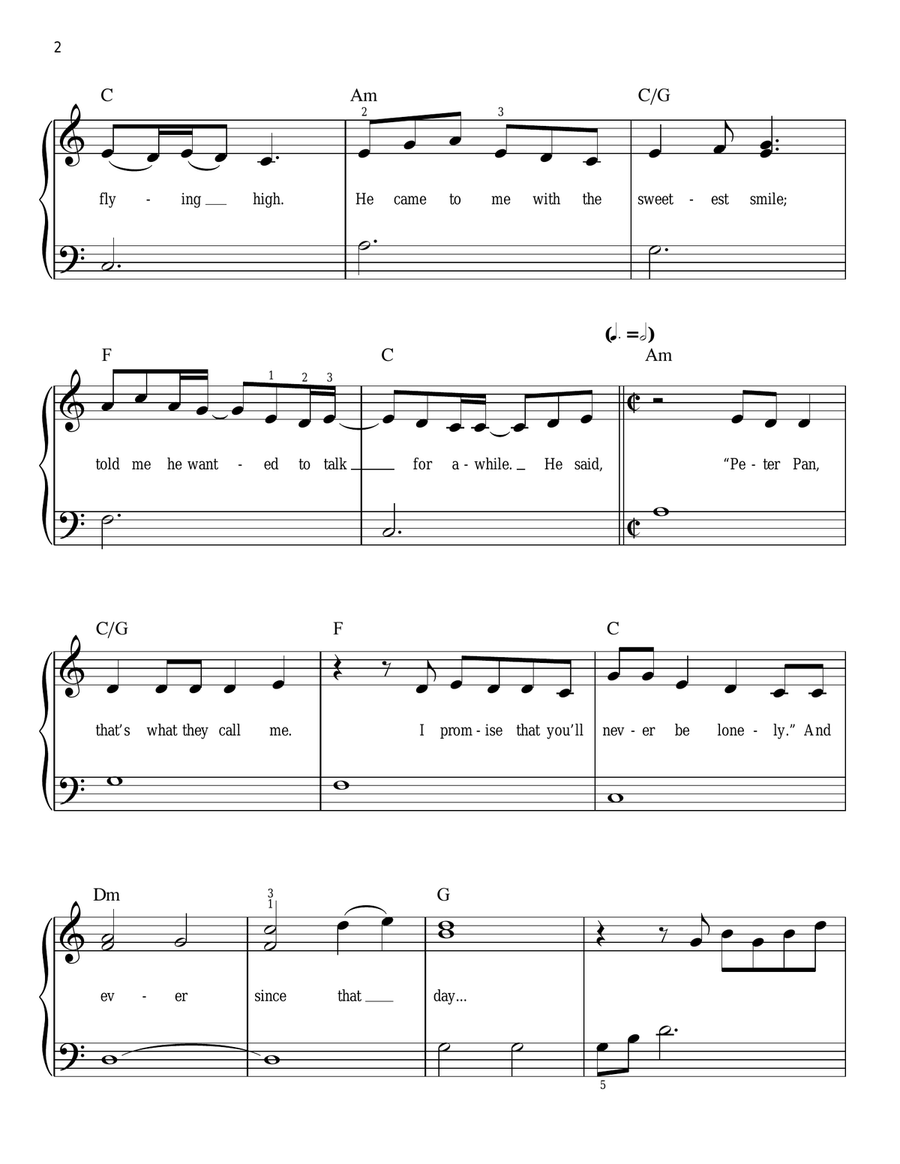 Lost Boy Easy Piano scores gallery preview page 2