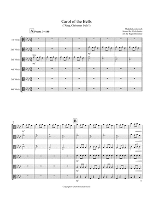 Carol of the Bells (F min) (Viola Sextet)