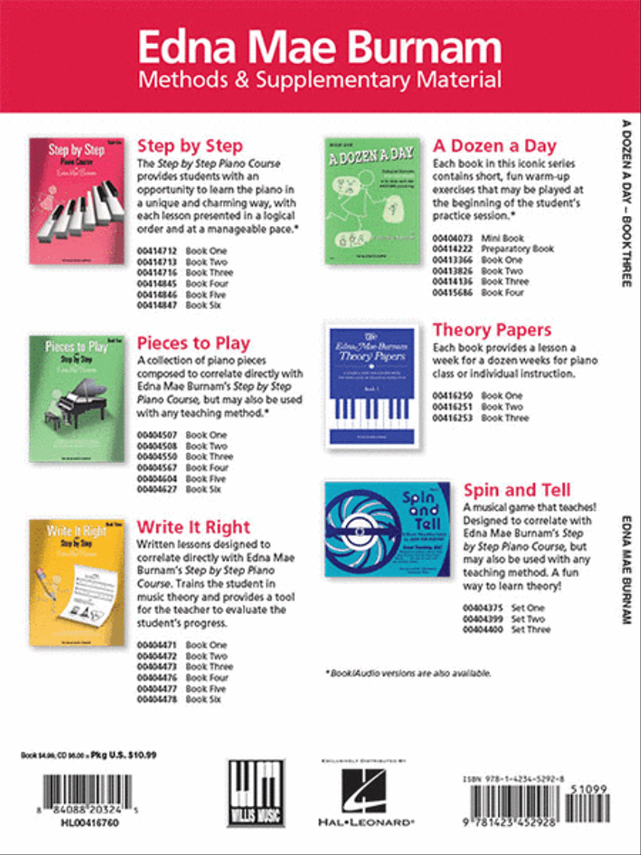 A Dozen a Day Book 3 – Book/Audio Piano Method scores gallery preview page 4