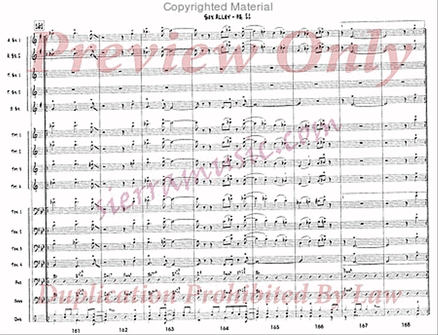 Sax Alley Jazz Ensemble scores gallery preview page 22