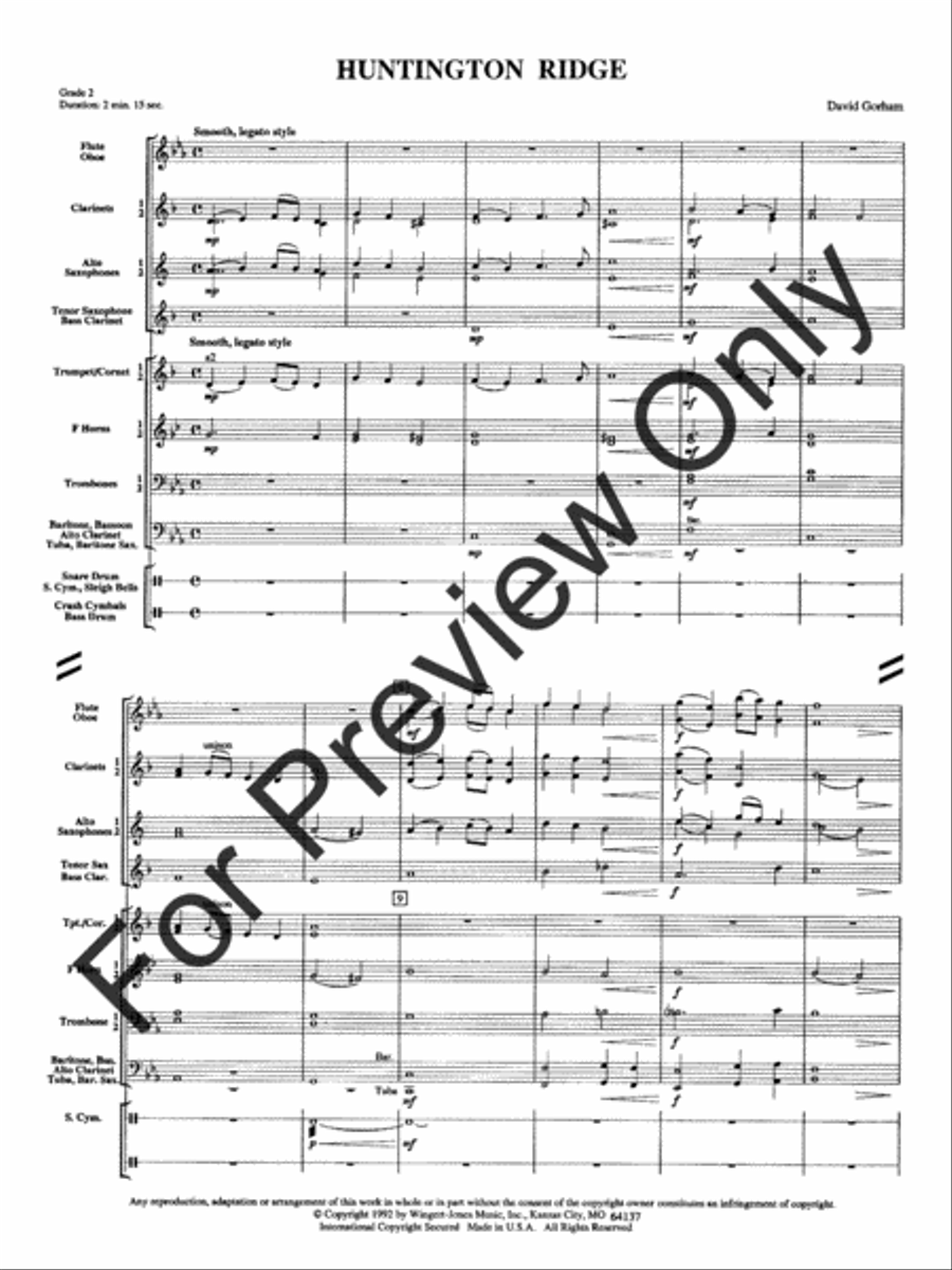 Huntington Ridge Concert Band scores gallery preview page 4
