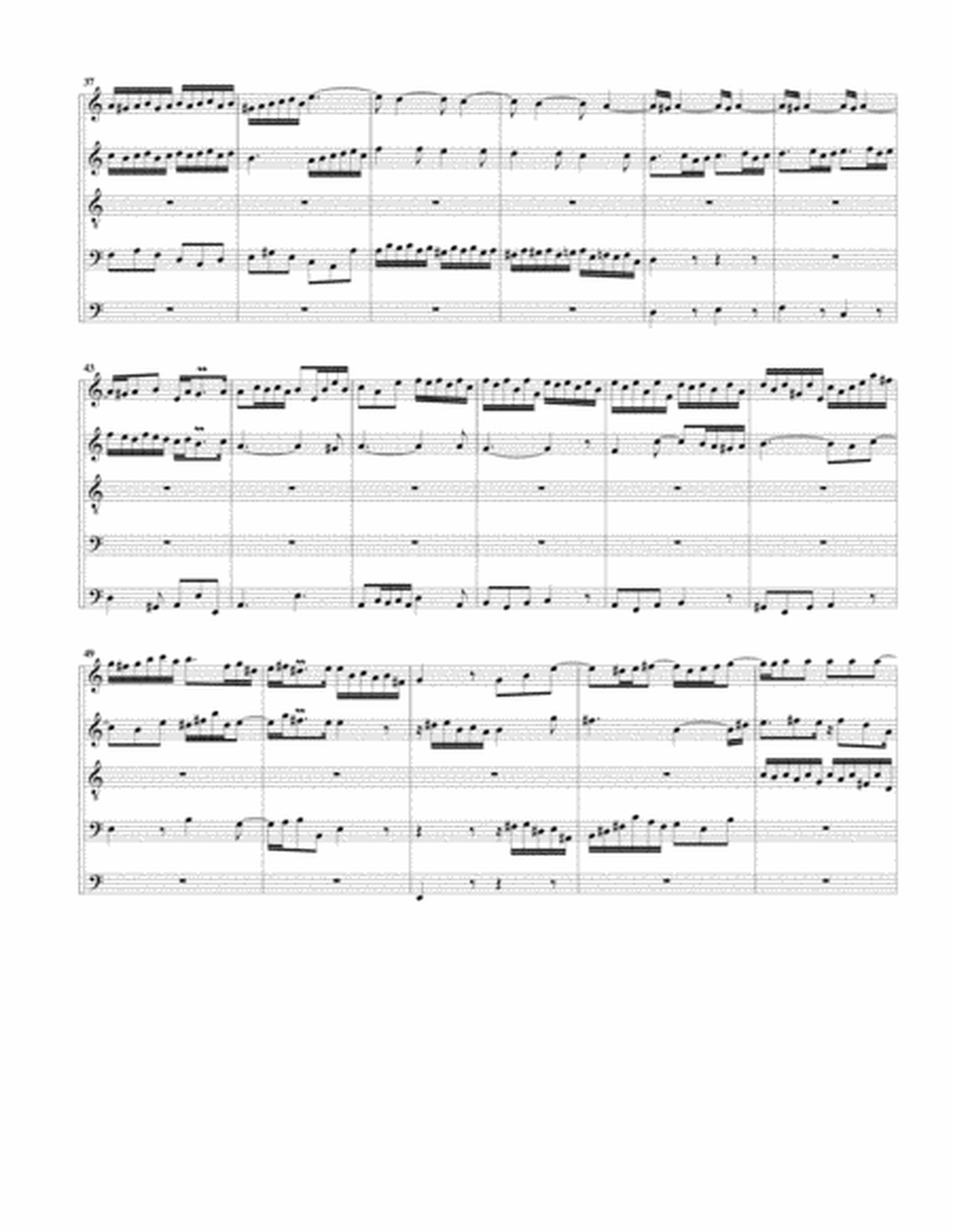 Fugue for organ, BWV 543/II (arrangement for 5 recorders)