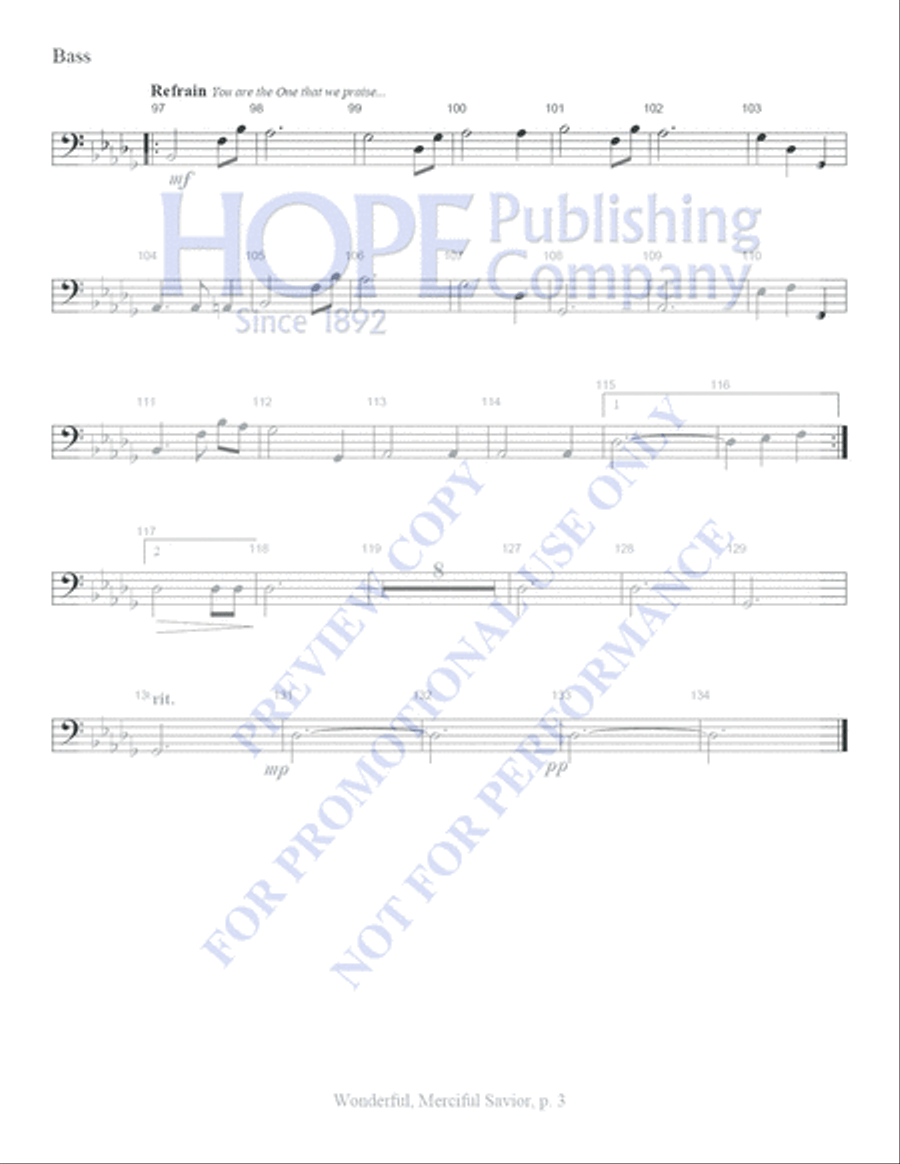 Wonderful, Merciful Savior Choir scores gallery preview page 7