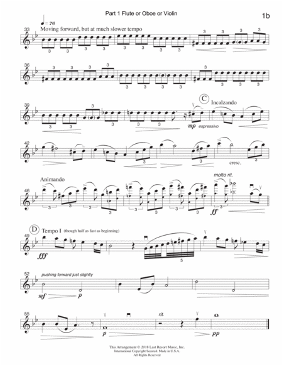 Pas de Deux from the Nutcracker for String Trio (or Wind Trio or Mixed Trio) Woodwind Trio scores gallery preview page 4