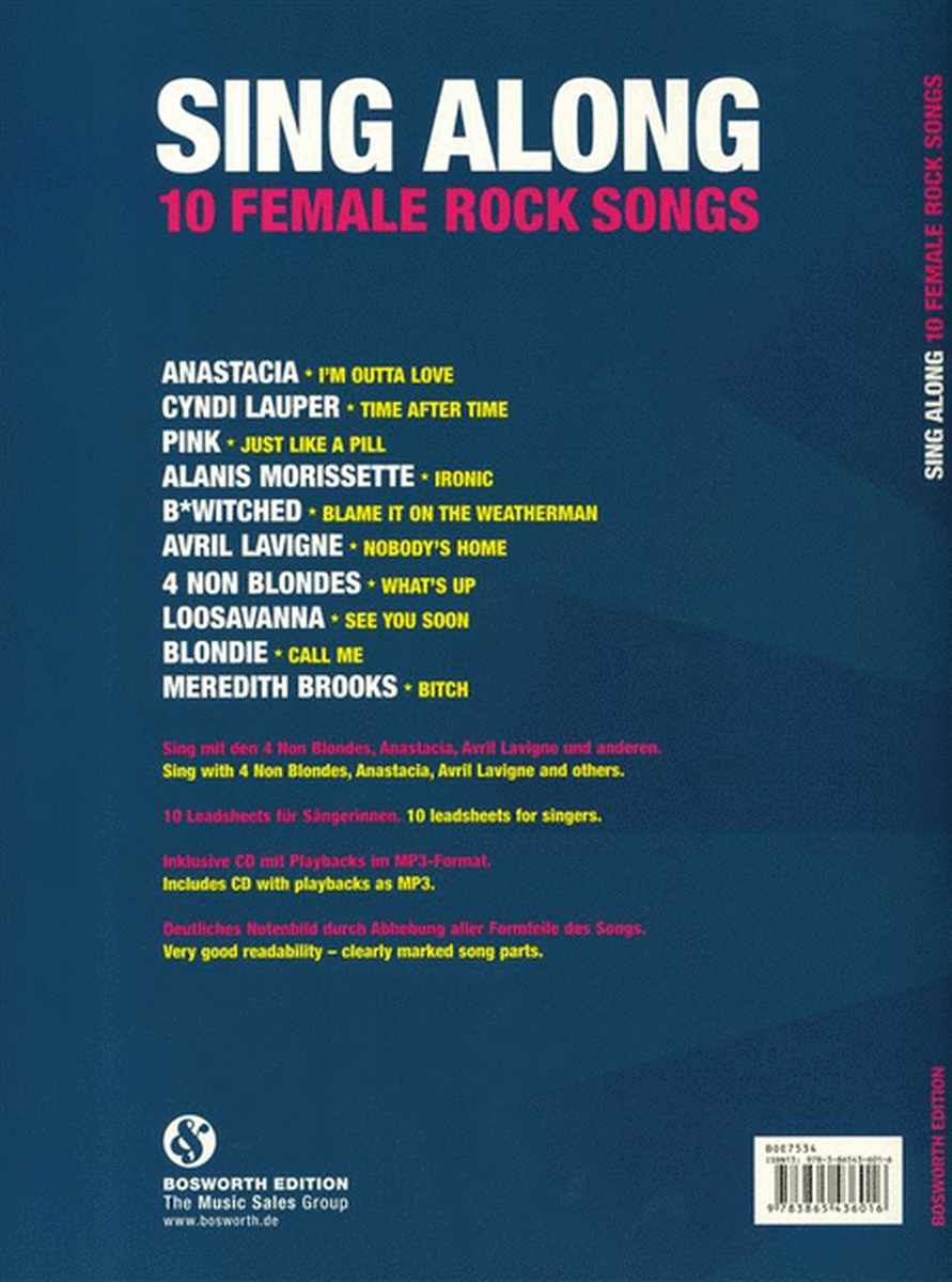 Sing Along - 10 Female Rocks Songs