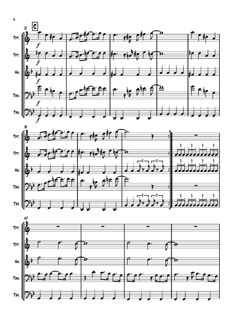 Happy Together Brass Ensemble scores gallery preview page 5