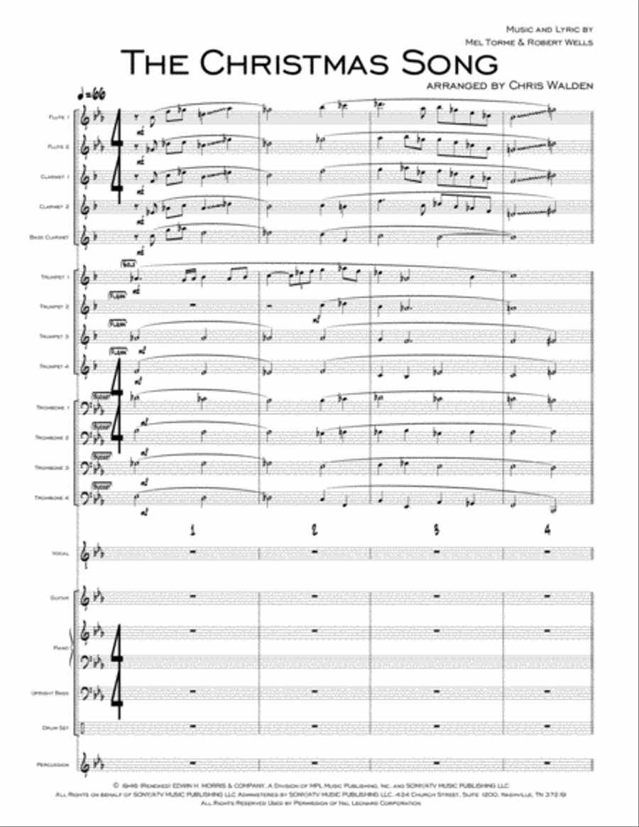 The Christmas Song (Chestnuts Roasting On An Open Fire) Jazz Ensemble scores gallery preview page 1