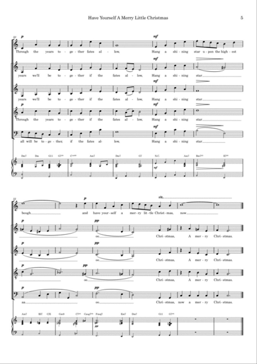 Have Yourself A Merry Little Christmas Divisi scores gallery preview page 5