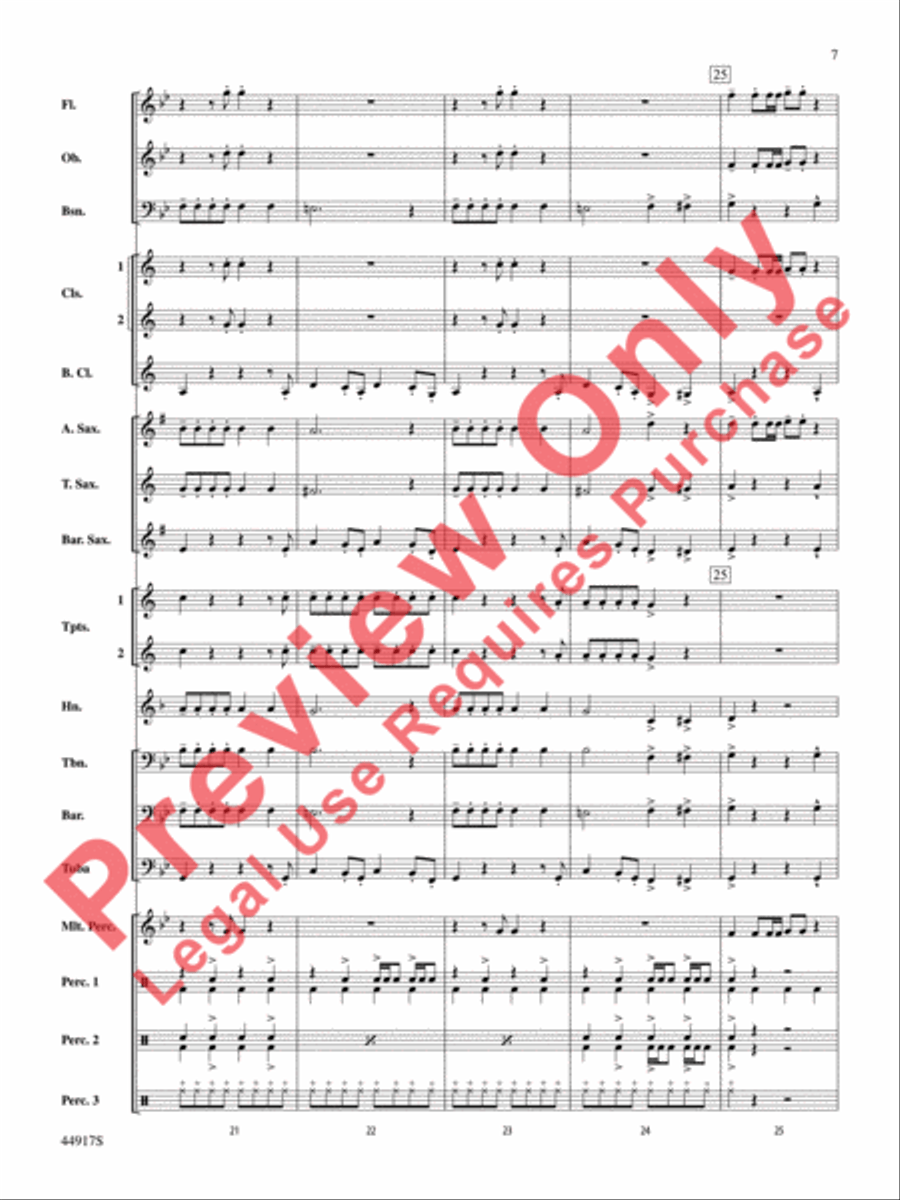 Uptown Funk Concert Band scores gallery preview page 8