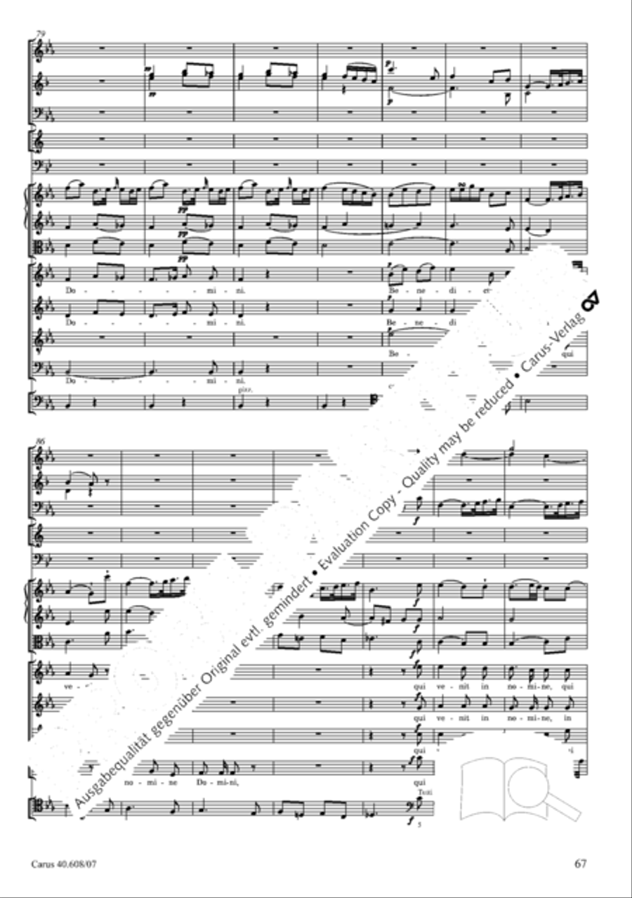 Missa Sancti Bernardi von Offida in B 4-Part scores gallery preview page 82