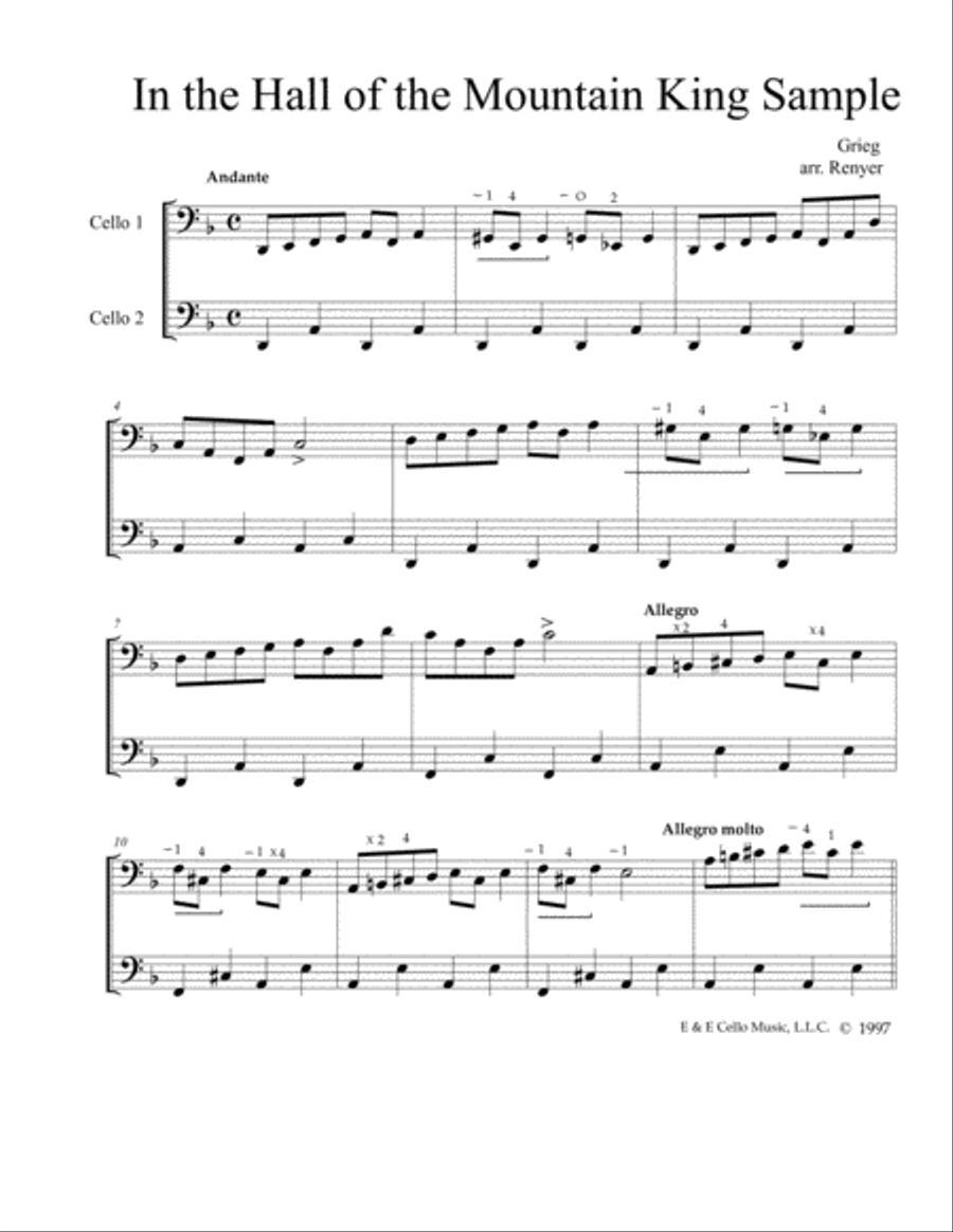 In the Hall of the Mountain King Set of Parts scores gallery preview page 2