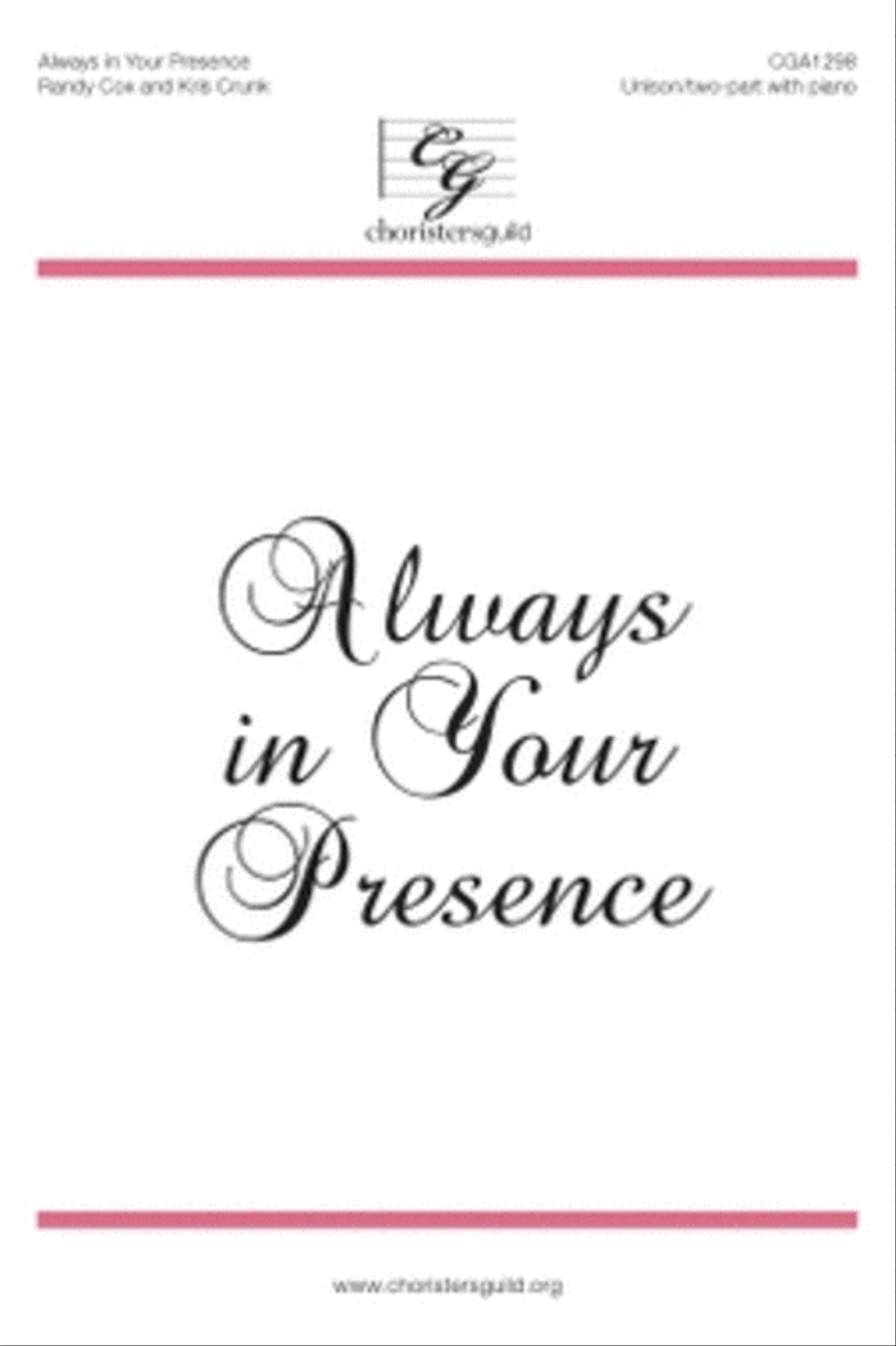 Always in Your Presence 2-Part scores gallery preview page 1