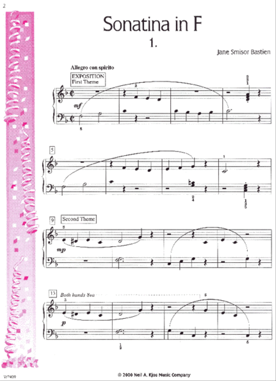 Sonatina Celebration Piano Method scores gallery preview page 2
