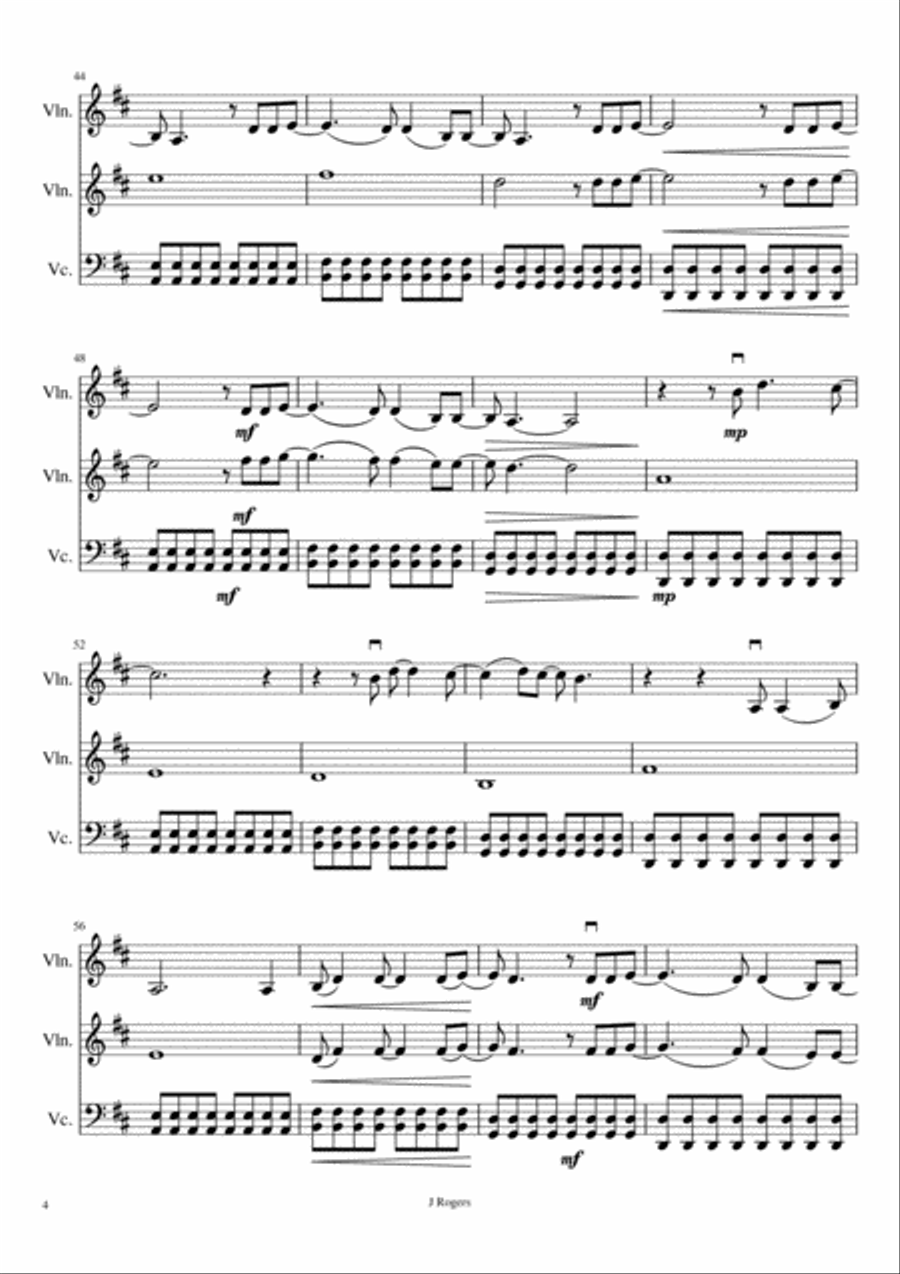 With Or Without You String Trio scores gallery preview page 4