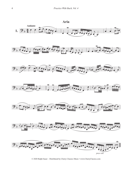 Practice With Bach for the Tuba Volume 4 based on the Goldberg Variations