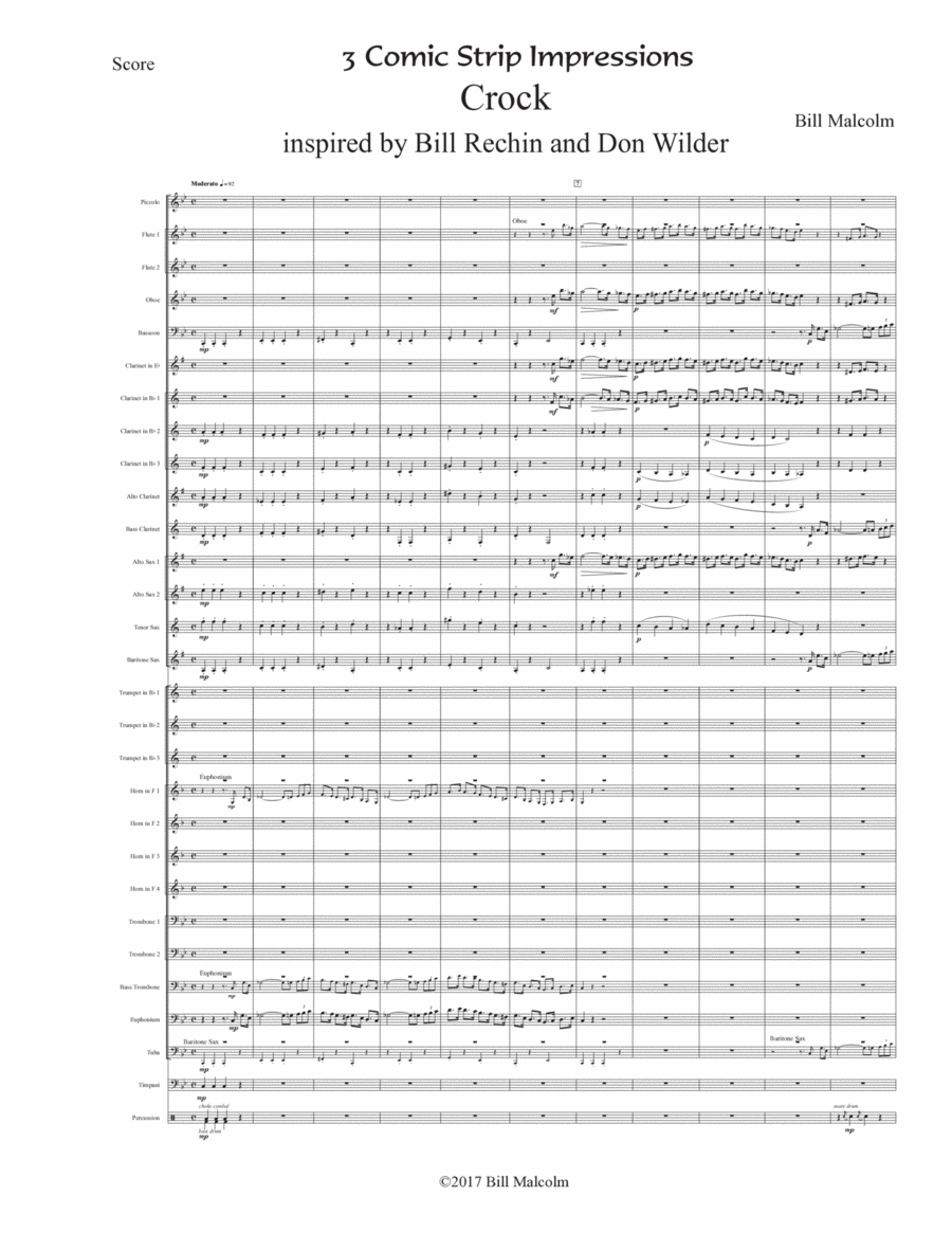 3 Comic Strip Impressions Concert Band scores gallery preview page 1