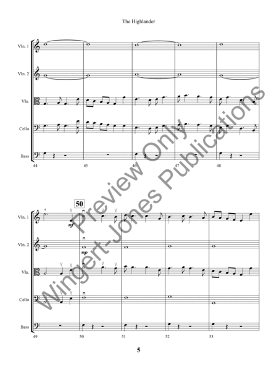 The Highlander (Score) String Orchestra scores gallery preview page 8