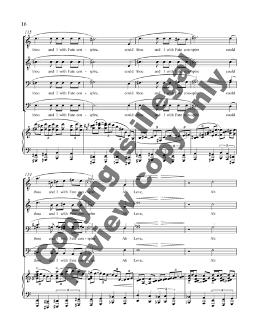 Four Scenes from the Rubaiyat TTBB scores gallery preview page 15
