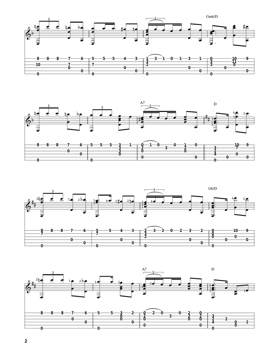 Habanera Acoustic Guitar scores gallery preview page 2