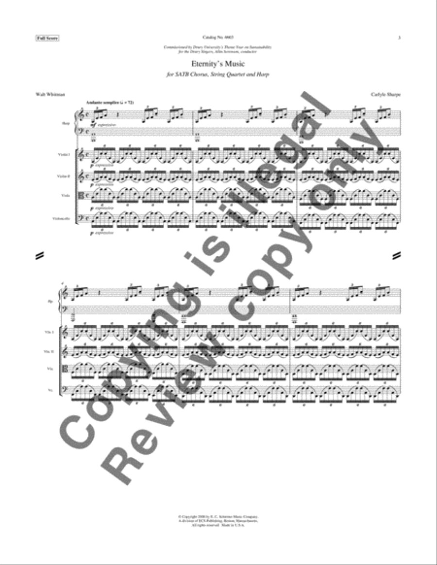 Eternity's Music (Full Score) Choir scores gallery preview page 3